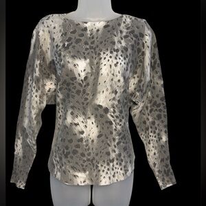 Animal-Print Boatneck Sweater